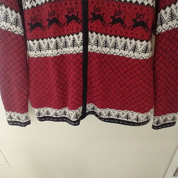 Nordic Style Women's Fair Isle Cardigan Crofts&Barrow Silk Blend Sweater XL - Picture 11 of 13